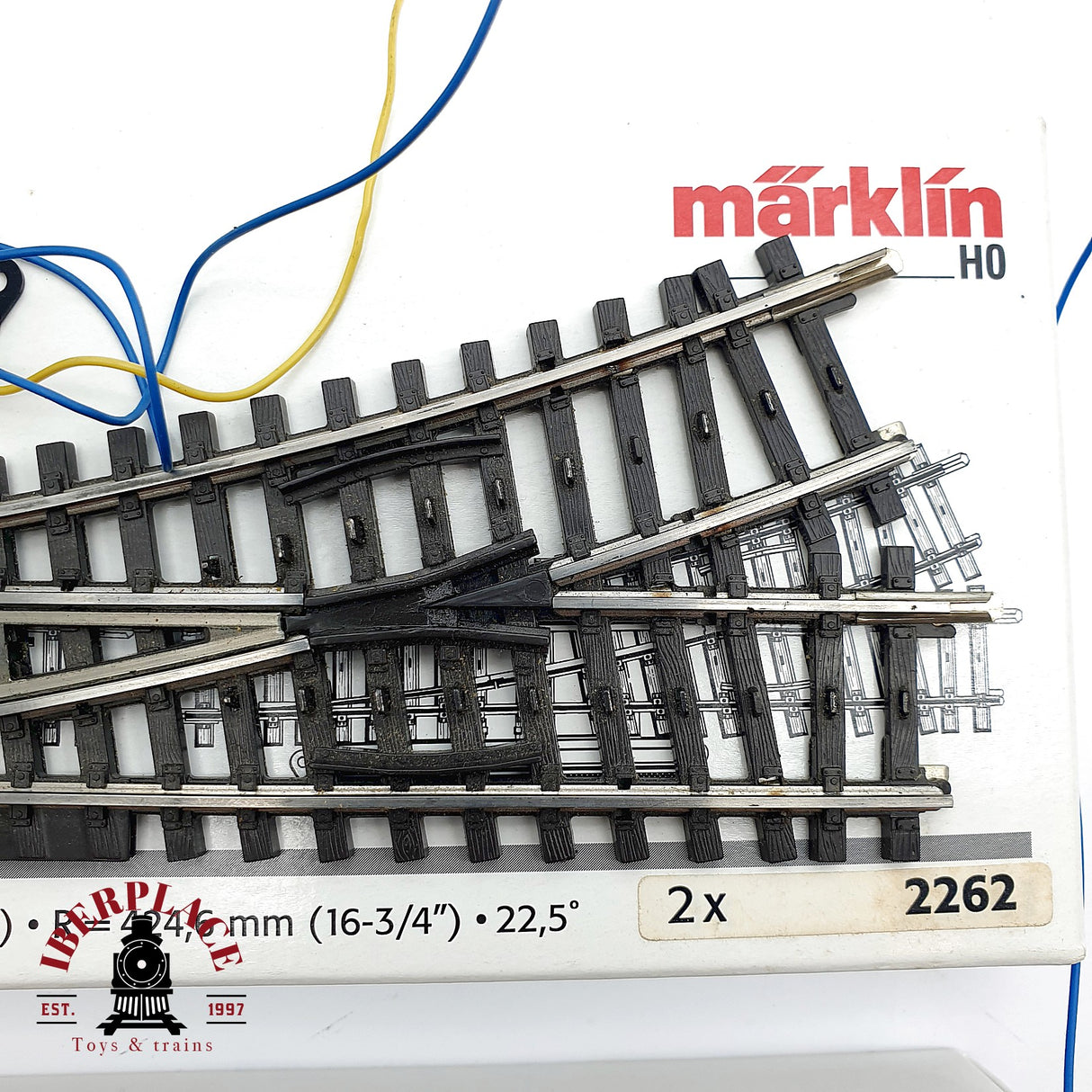 ♻️ Märklin 2263 2262 desvío eléctrico a la izquierda y derecha K H0 escala 1:87 2/3