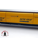 ♻️ DC Electrotren 5552K vagón cerrado Deutsche Post Aktie Gelb H0 escala 1:87