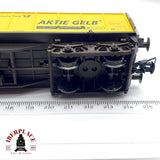 ♻️ DC Electrotren 5552K vagón cerrado Deutsche Post Aktie Gelb H0 escala 1:87