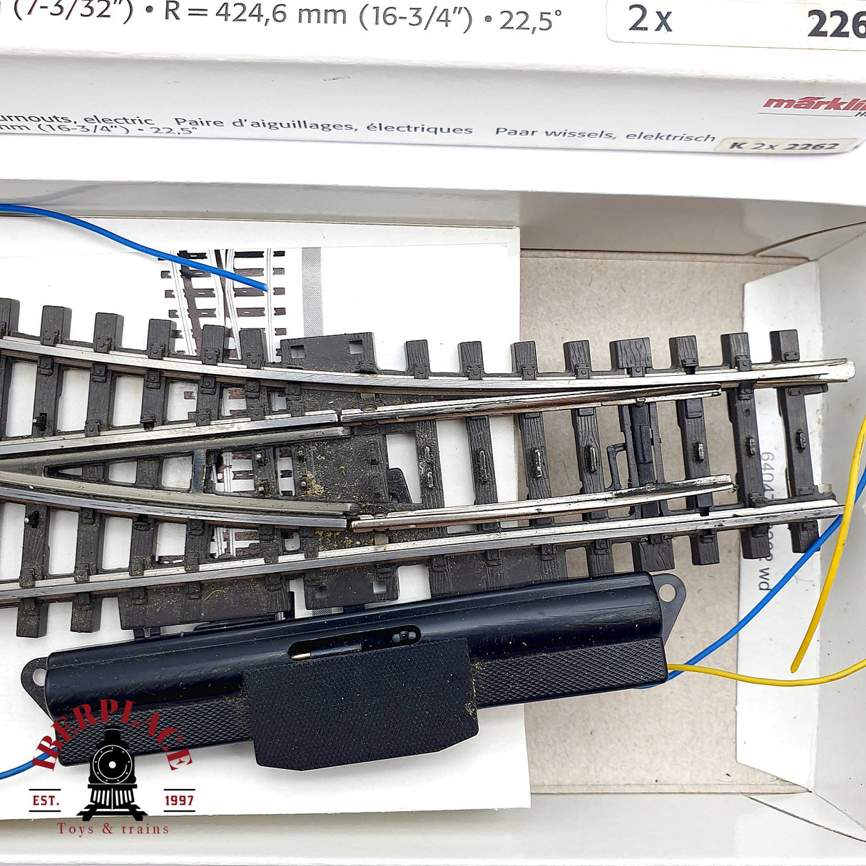 ♻️ Märklin 2263 2262 desvío eléctrico a la izquierda y derecha K H0 escala 1:87 2/3