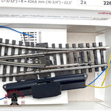 ♻️ Märklin 2263 2262 desvío eléctrico a la izquierda y derecha K H0 escala 1:87 2/3