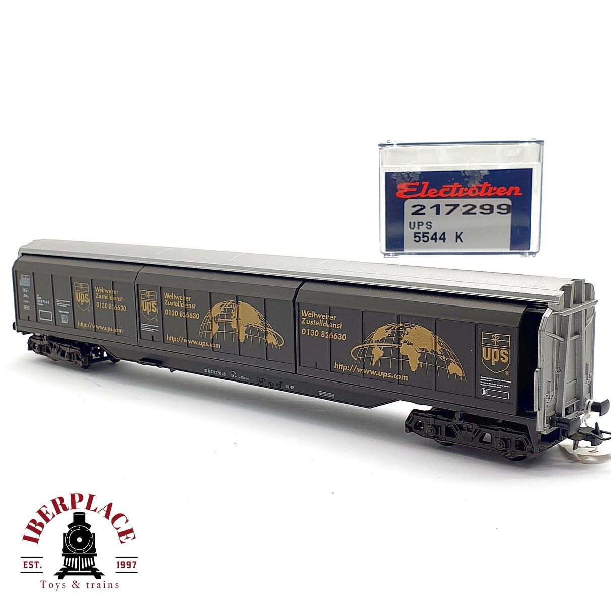 ♻️ DC Electrotren 5544K vagón cerrado UPS 217299  DB H0 escala 1:87