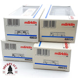 ♻️ 4x Märklin vagones de paredes deslizantes EPA, cargo Domizil SBB H0 escala 1:87