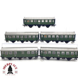 ♻️ DC 5x Fleischmann vagones pasajeros DB clase 2 con luz H0 escala 1:87