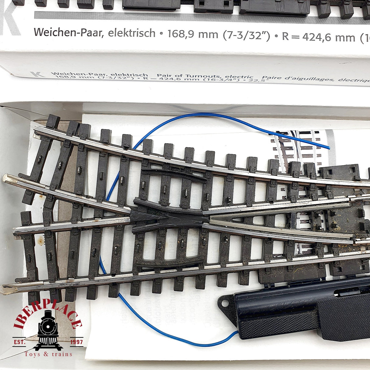 ♻️ Märklin 2263 2262 desvío eléctrico a la izquierda y derecha K H0 escala 1:87 2/3