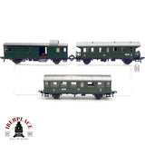 ♻️ DC 3x Fleischmann vagones pasajeros y equipaje DB clase 2 con luz H0 escala 1:87