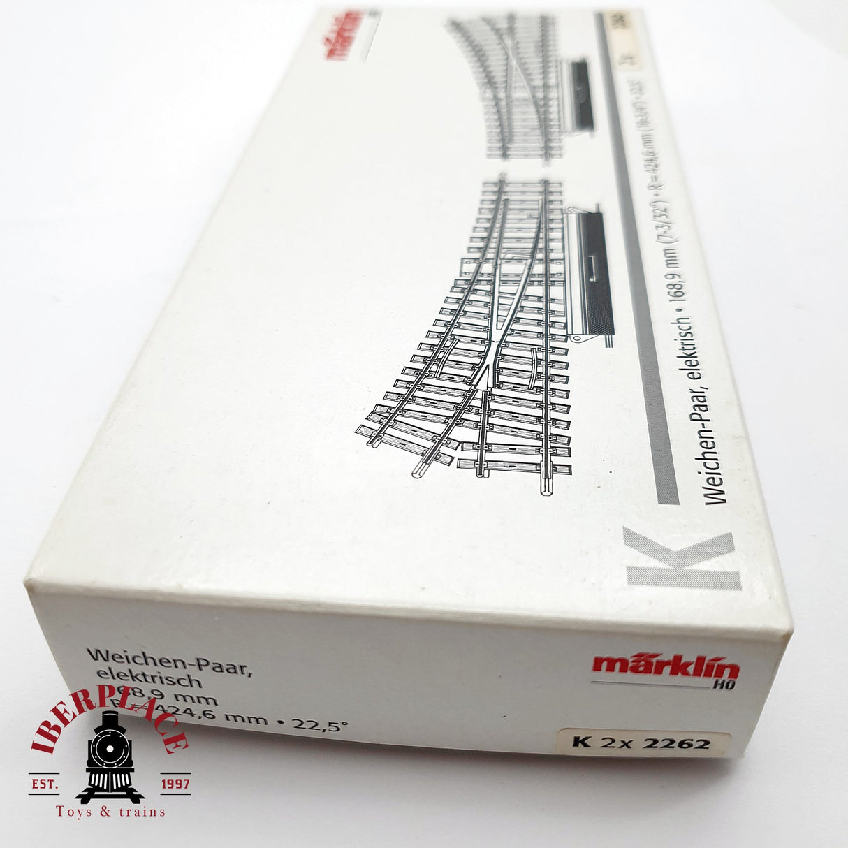 ♻️ Märklin 2263 2262 desvío eléctrico a la izquierda y derecha K H0 escala 1:87 2/3