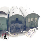 ♻️ DC 3x Fleischmann vagones pasajeros y equipaje DB clase 2 con luz H0 escala 1:87