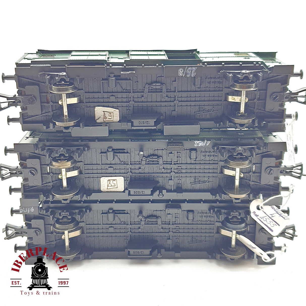 ♻️ DC 3x Fleischmann vagones pasajeros y equipaje DB clase 2 con luz H0 escala 1:87