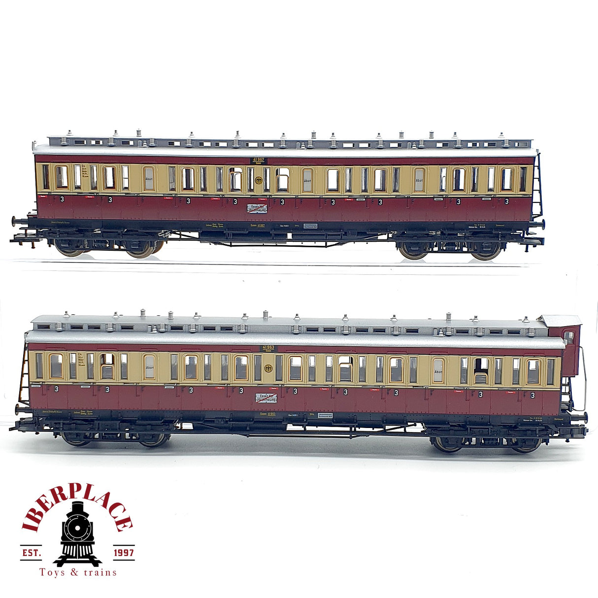 ♻️ DC 2x Fleischmann vagones pasajeros DRG 41963 41967 H0 escala 1:87