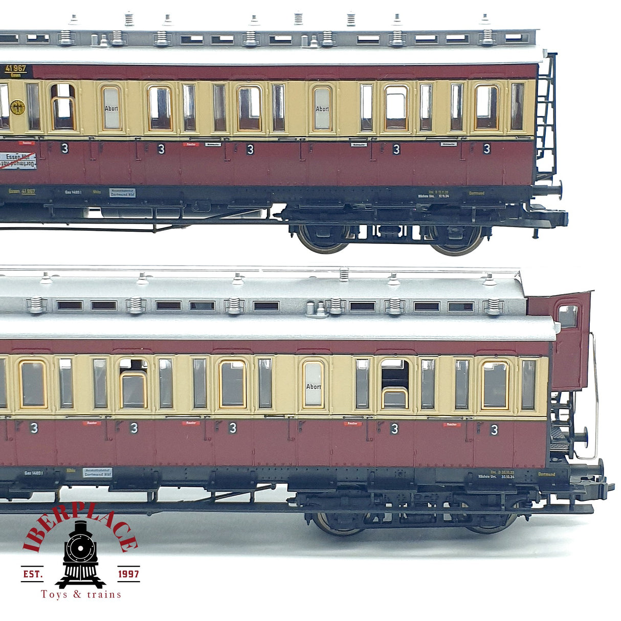 ♻️ DC 2x Fleischmann vagones pasajeros DRG 41963 41967 H0 escala 1:87