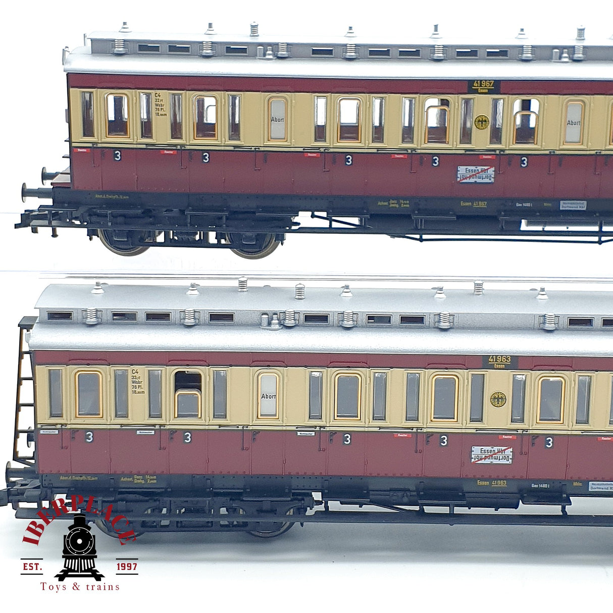 ♻️ DC 2x Fleischmann vagones pasajeros DRG 41963 41967 H0 escala 1:87