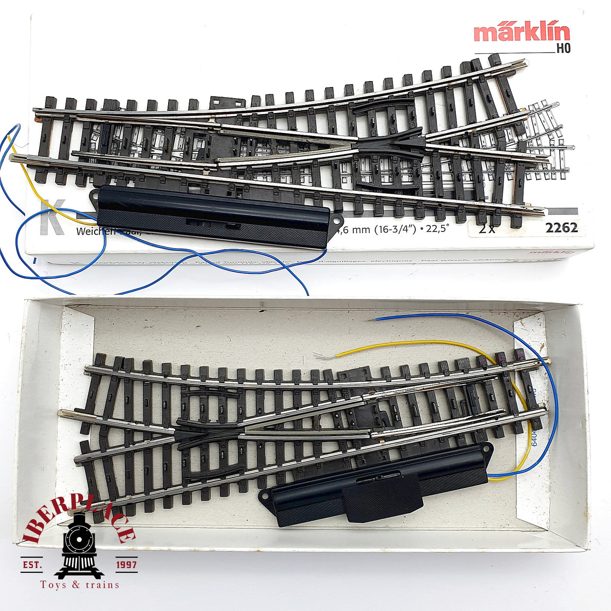 ♻️ Märklin 2263 2262 desvío eléctrico a la izquierda y derecha K H0 escala 1:87 3/3