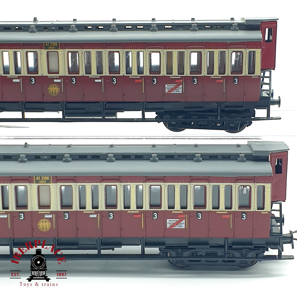 ♻️ DC 2x Liliput vagones pasajeros DRG 41286 H0 escala 1:87