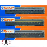 ♻️ DC 3x Roco 44463 vagones pasajeros RENFE Madrid Barcelona clase 2 H0 escala 1:87