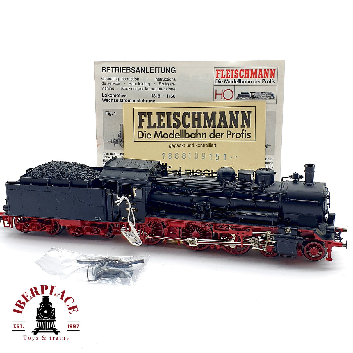 ♻️AC Fleischmann Locomotora BR 38 3725 DR Negra H0 escala 1:87