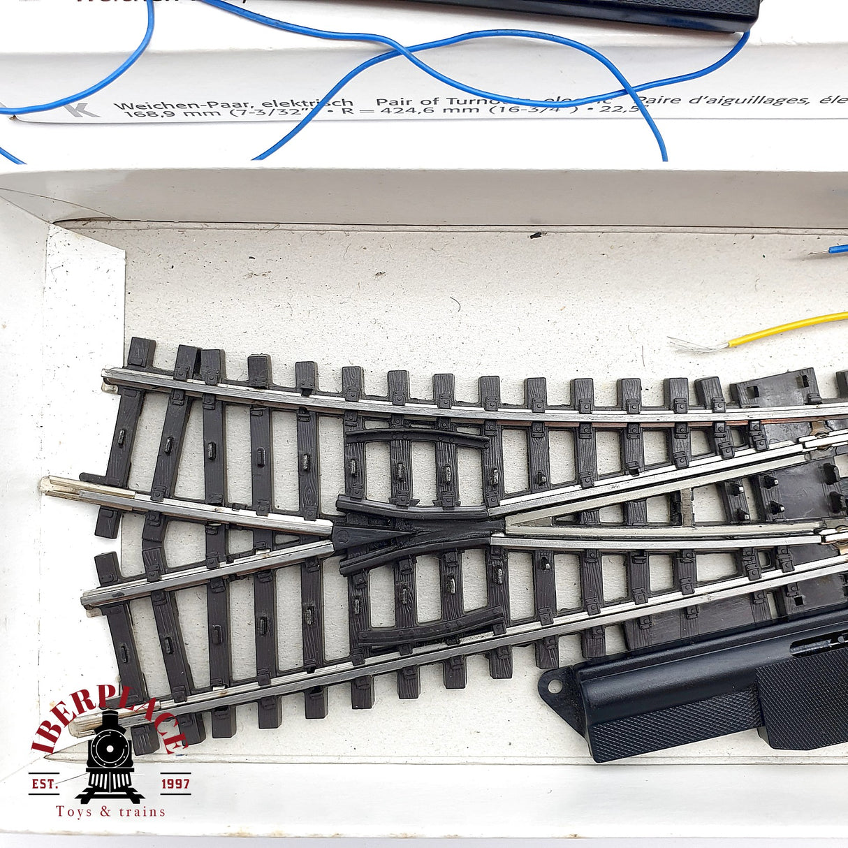 ♻️ Märklin 2263 2262 desvío eléctrico a la izquierda y derecha K H0 escala 1:87 3/3