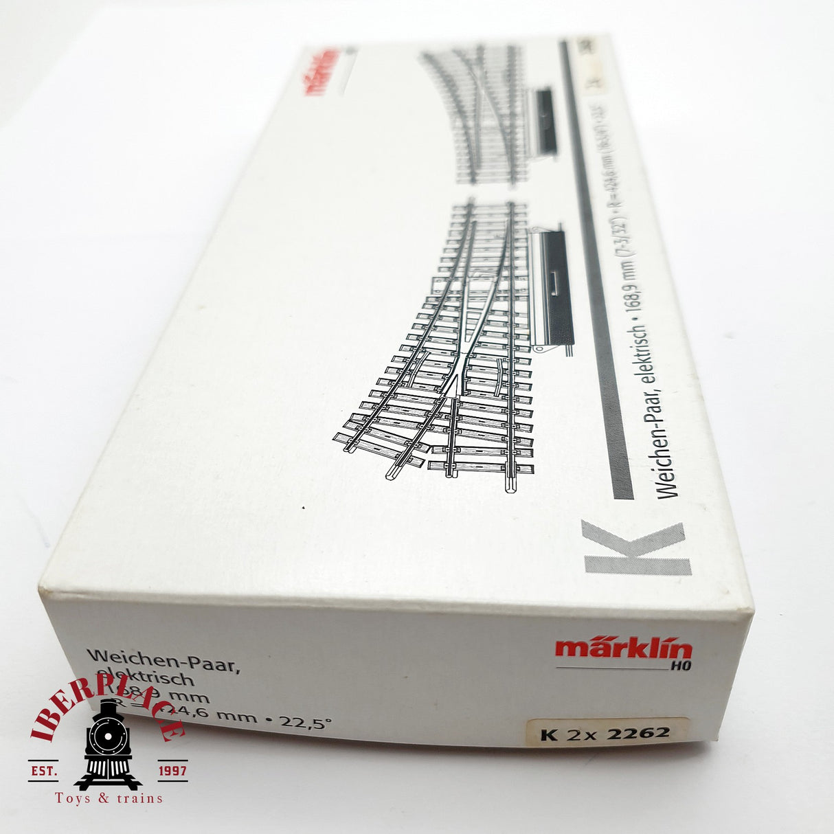 ♻️ Märklin 2263 2262 desvío eléctrico a la izquierda y derecha K H0 escala 1:87 3/3