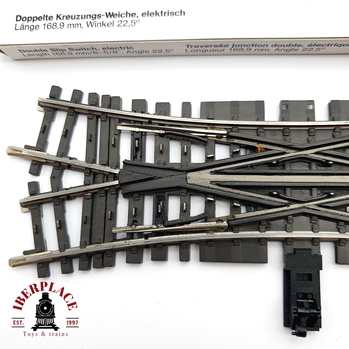 ♻️ Märklin 2260 Travesía de unión doble 168,9 mm sistema K H0 escala 1:87 1/2