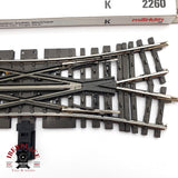 ♻️ Märklin 2260 Travesía de unión doble 168,9 mm sistema K H0 escala 1:87 1/2