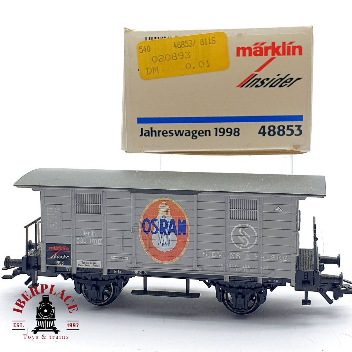 ♻️ AC Märklin Insider 48853 vagón cerrado OSRAM Berlin 530 H0 escala 1:87