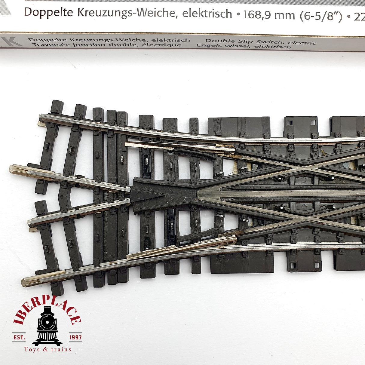 ♻️ DEFEKT Märklin 2260 Travesía de unión doble 168,9 mm sistema K H0 escala 1:87
