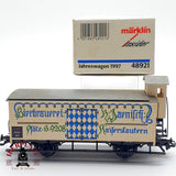 ♻️ AC Märklin insider 48921 vagón anual 1997 Bierbrauerei H0 escala 1:87