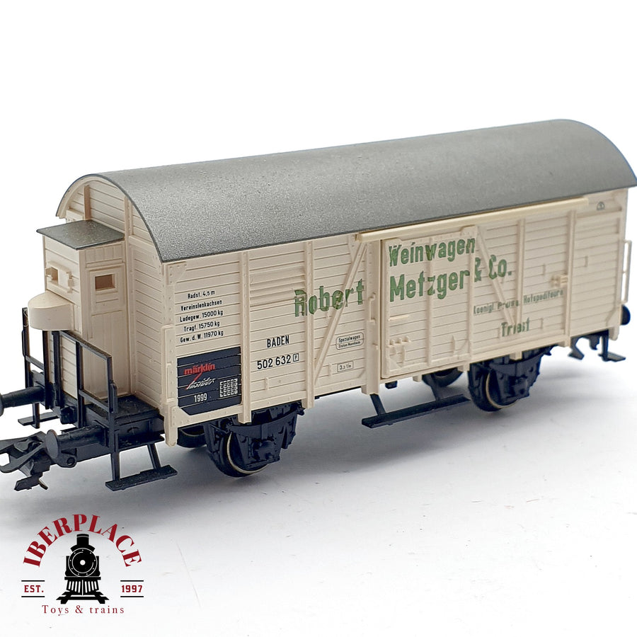 ♻️ AC Märklin insider 48754 vagón anual 1999 Weinwagen Robert Metzger H0 escala 1:87