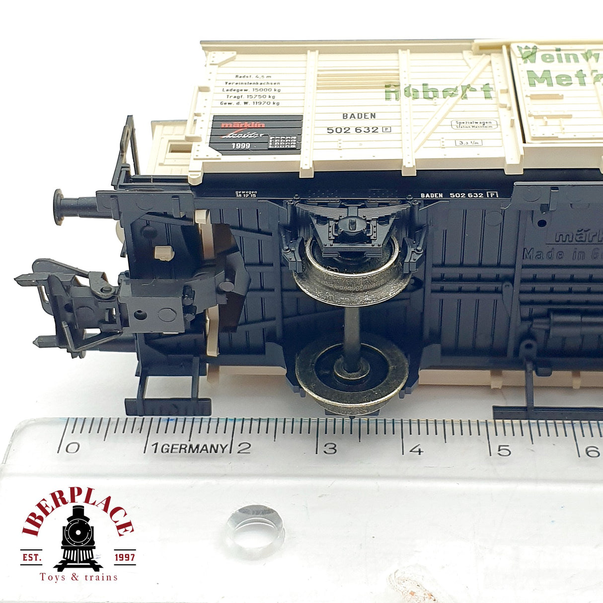 ♻️ AC Märklin insider 48754 vagón anual 1999 Weinwagen Robert Metzger H0 escala 1:87