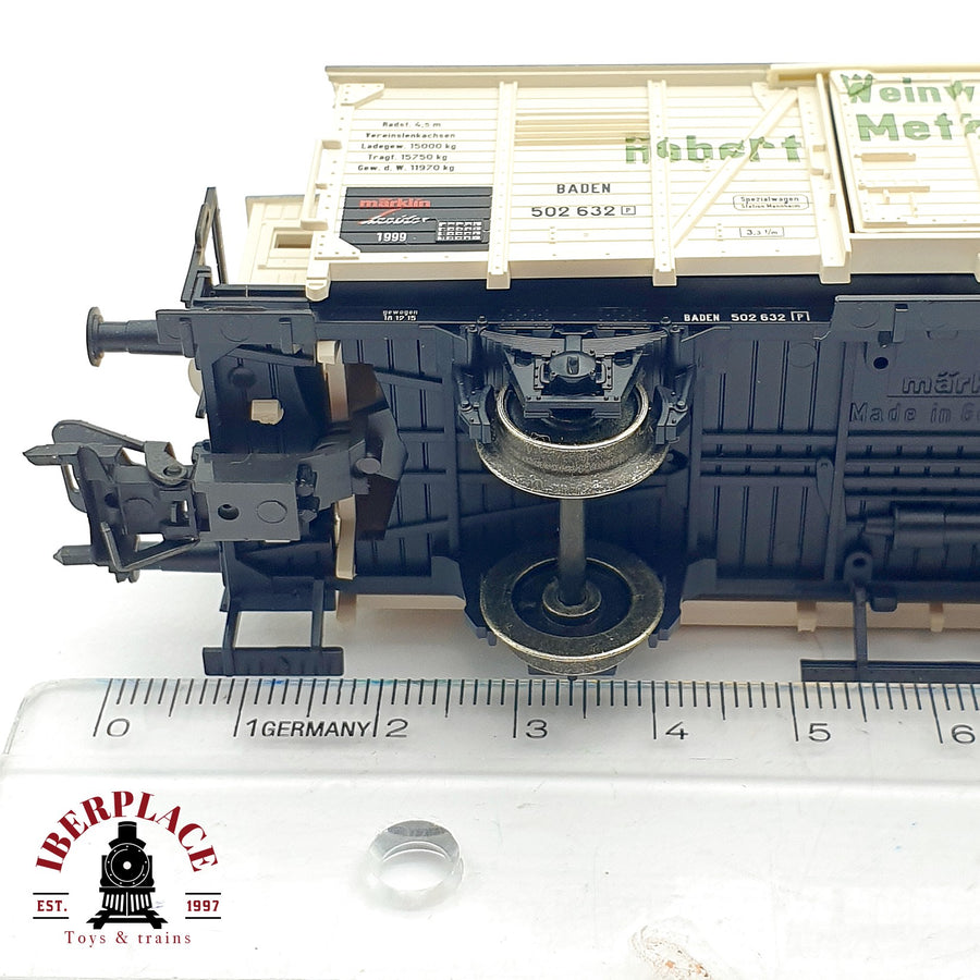 ♻️ AC Märklin insider 48754 vagón anual 1999 Weinwagen Robert Metzger H0 escala 1:87