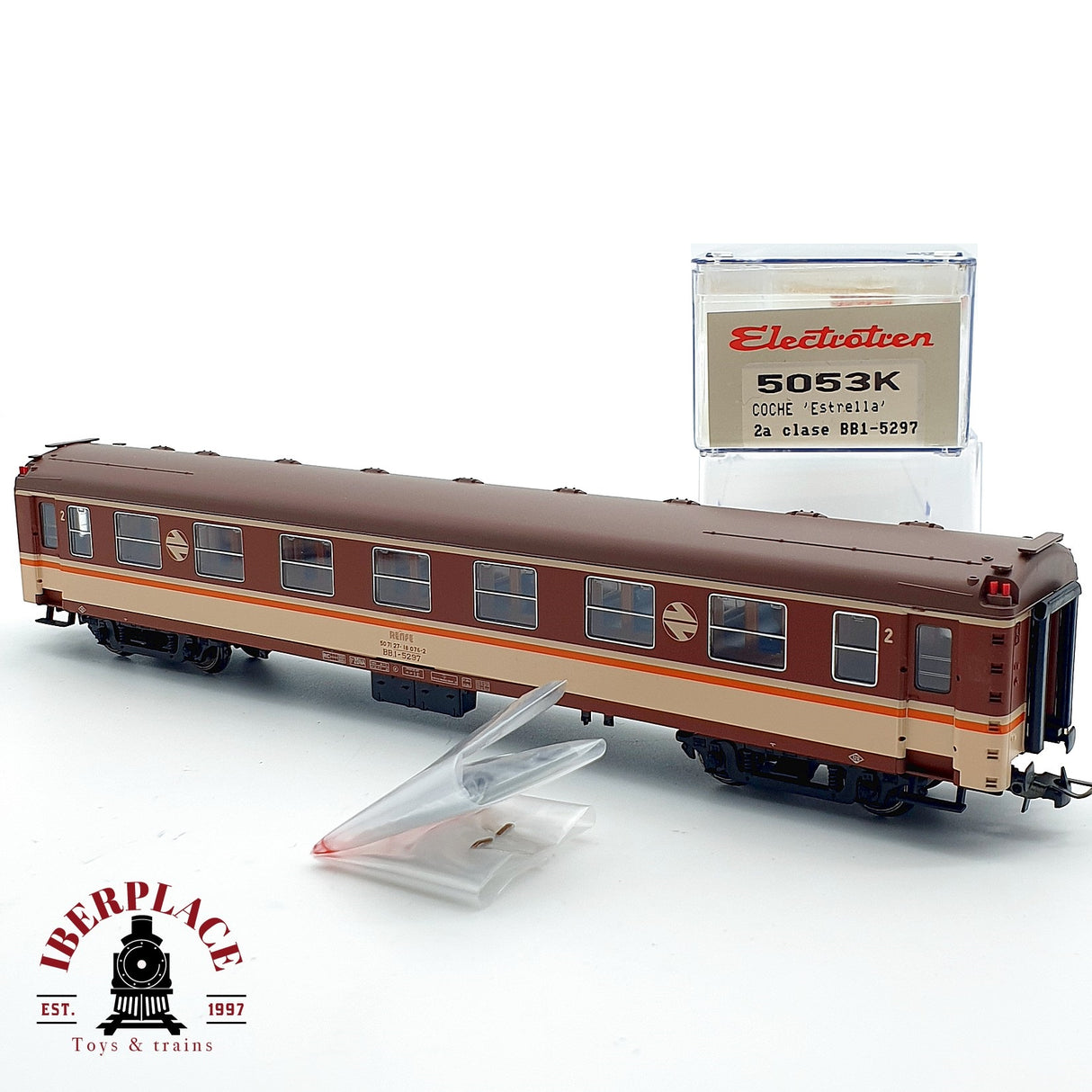 ♻️ DC Electrotren 5053K Coche estrella 2da clase BB1 5297 H0 escala 1:87