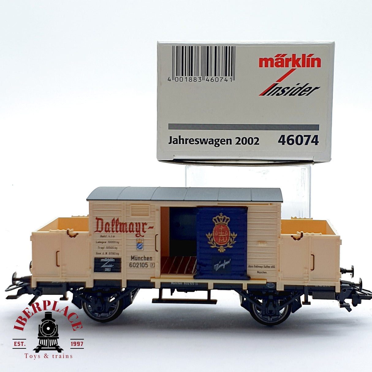 ♻️ AC Märklin 46074 vagón anual 2002 Dallmayr Kaffee H0 escala 1:87