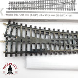 ♻️ Märklin 22715 desvío a la izquierda longitud 225 mm H0 escala 1:87