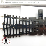 ♻️ Märklin 2275 travesía de unión doble longitud 225 mm H0 escala 1:87
