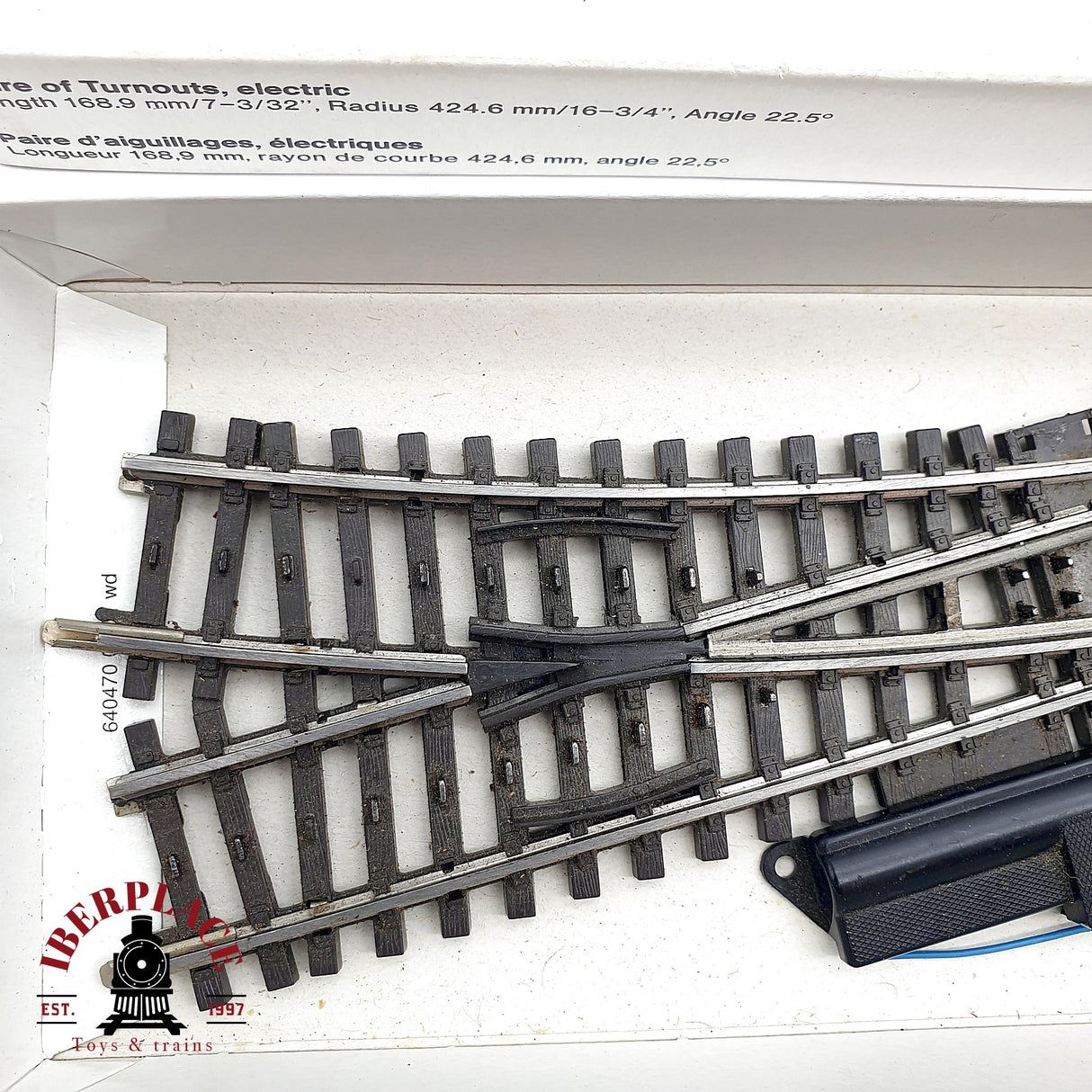 ♻️ Märklin 2263 2x desvío electrico a la derecha K H0 escala 1:87