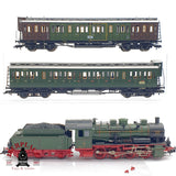 ♻️ DC 3x Fleischmann Locomotora K.P.E.V 5307 + vagones pasajeros H0 escala 1:87