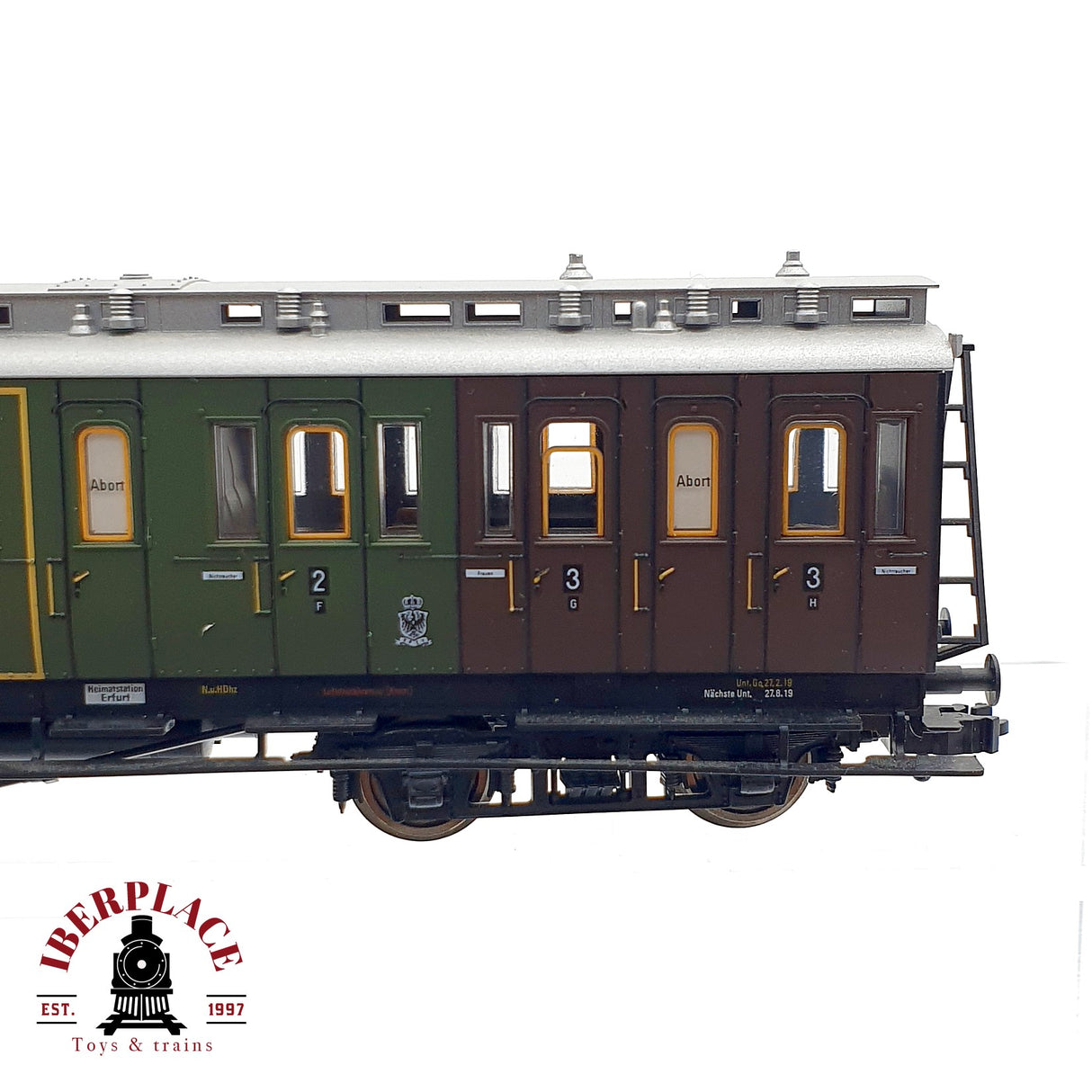 ♻️ DC 3x Fleischmann Locomotora K.P.E.V 5307 + vagones pasajeros H0 escala 1:87