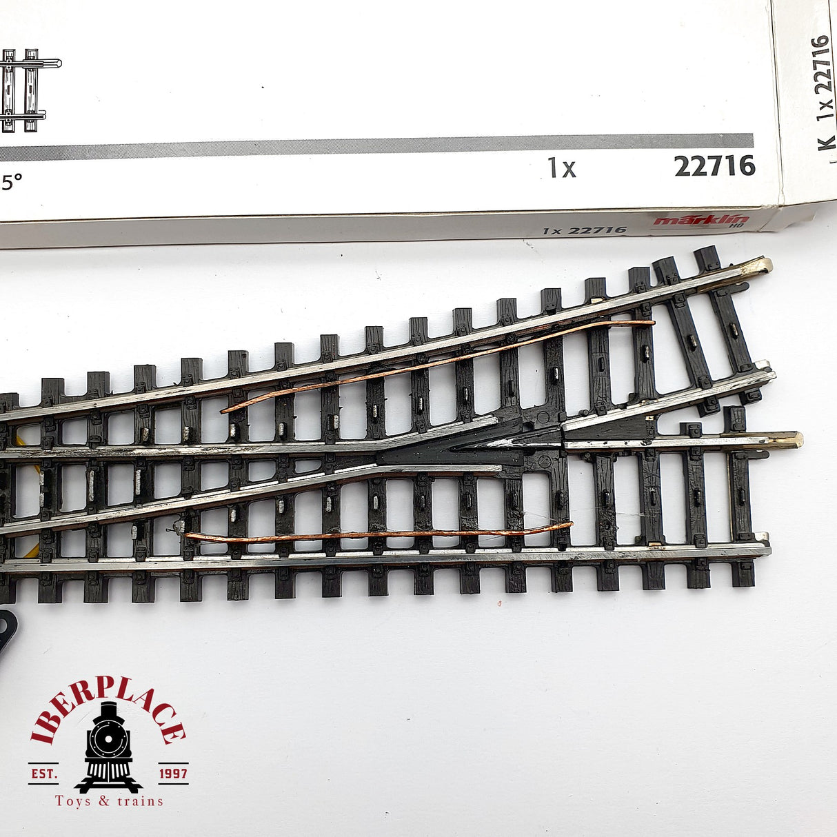 ♻️ Märklin 22716 desvío a la derecha 225 mm H0 escala 1:87