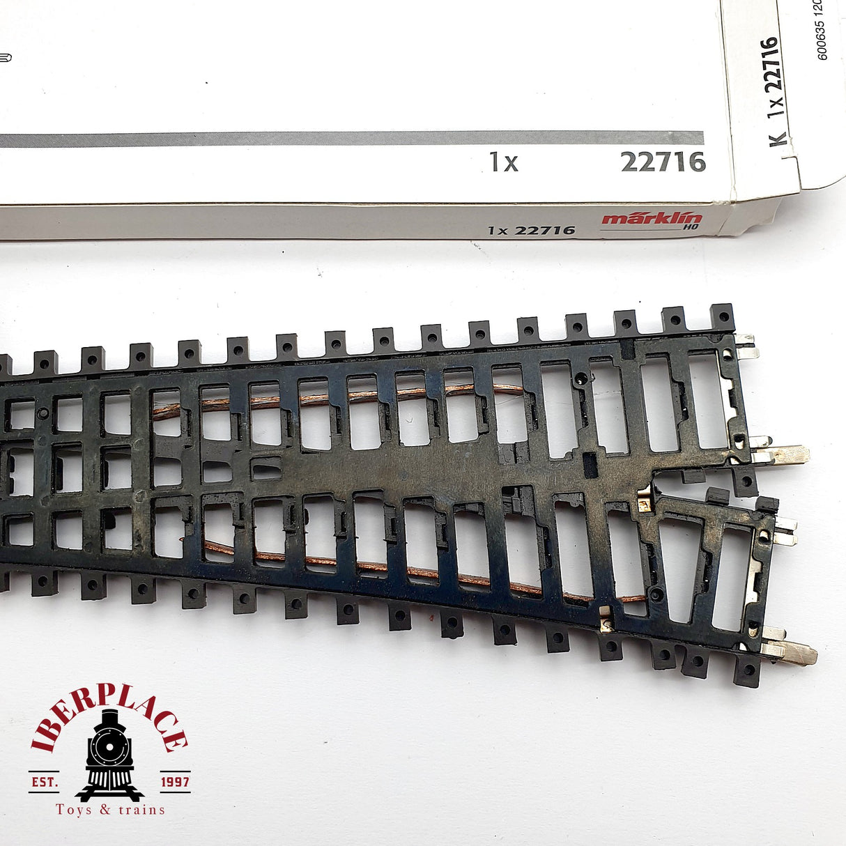 ♻️ Märklin 22716 desvío a la derecha 225 mm H0 escala 1:87