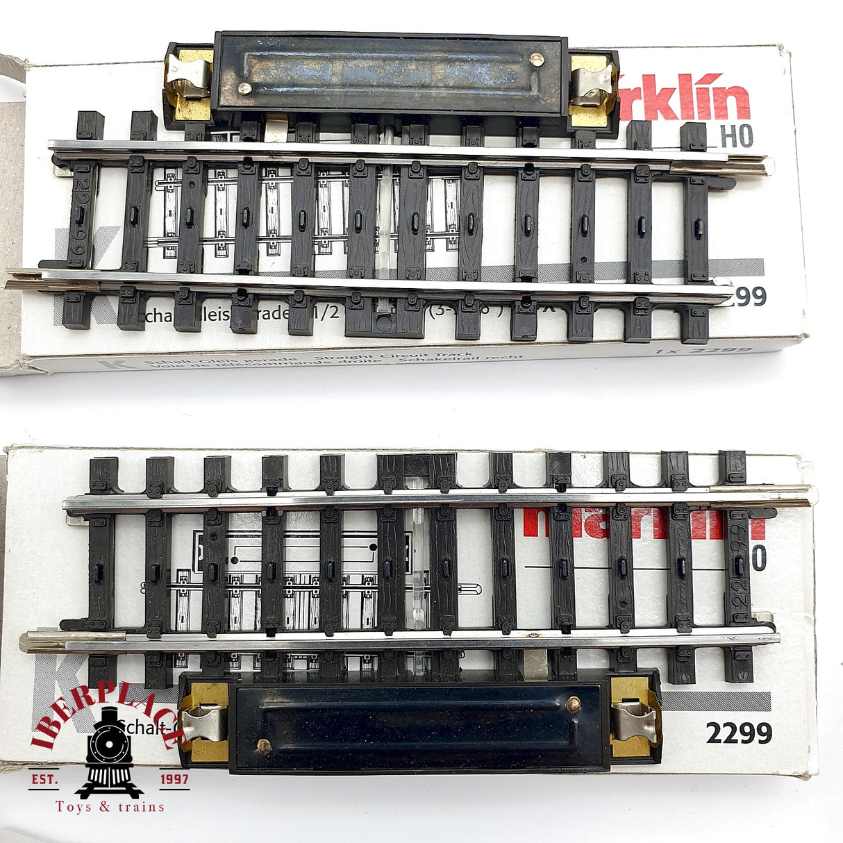 ♻️ Märklin 3x 2299 vía de conmutación recta longitud 90 mm Sistema K H0 escala 1:87