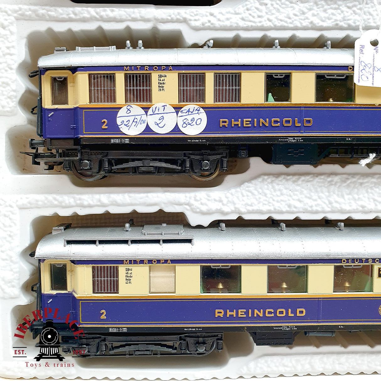 ♻️ DC Liliput 820 set de coches pasajero y equipaje Rheingold DRG H0 escala 1:87