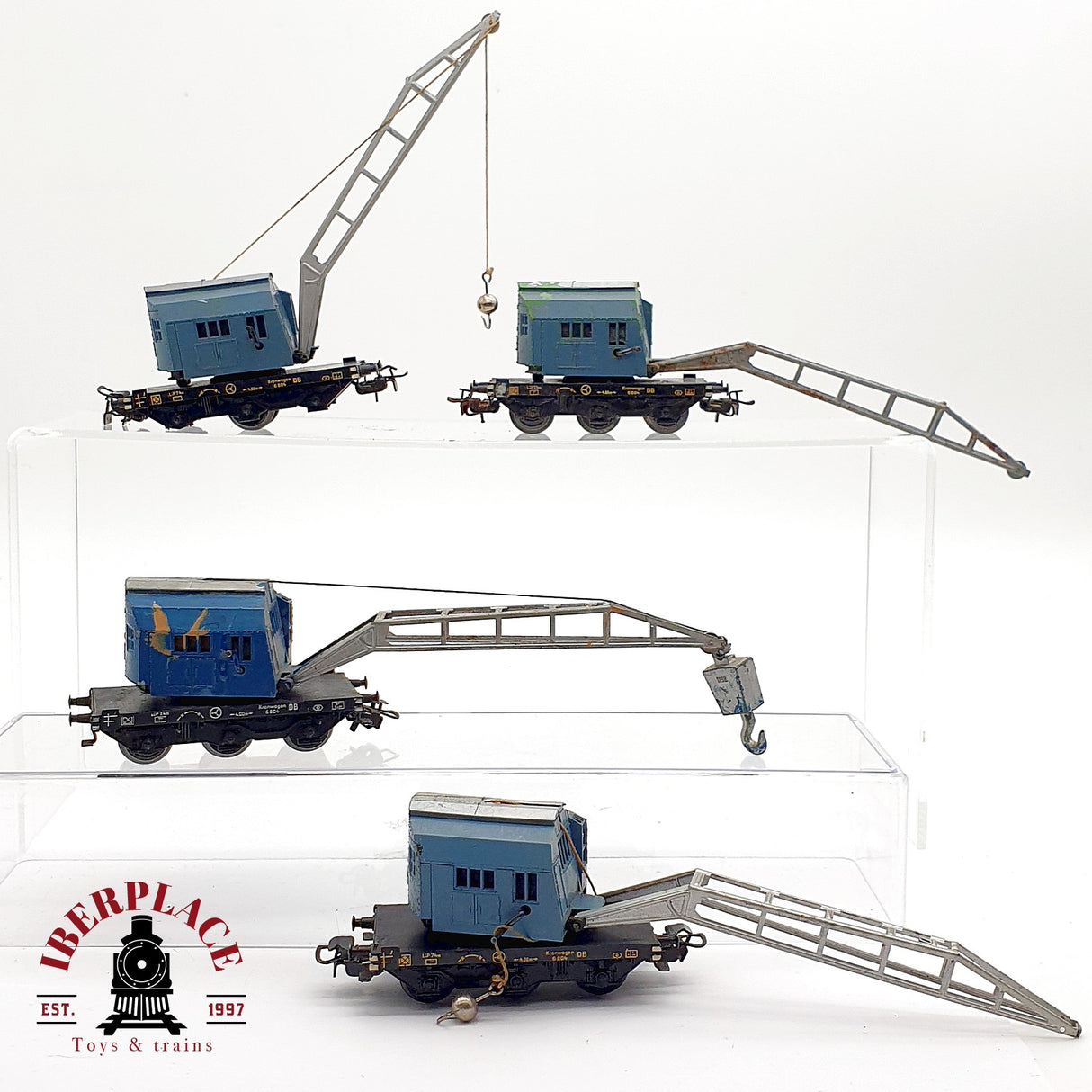 ♻️ 5x Märklin vagones grúa 6804 DB para repuestos o restaurar H0 escala 1:87