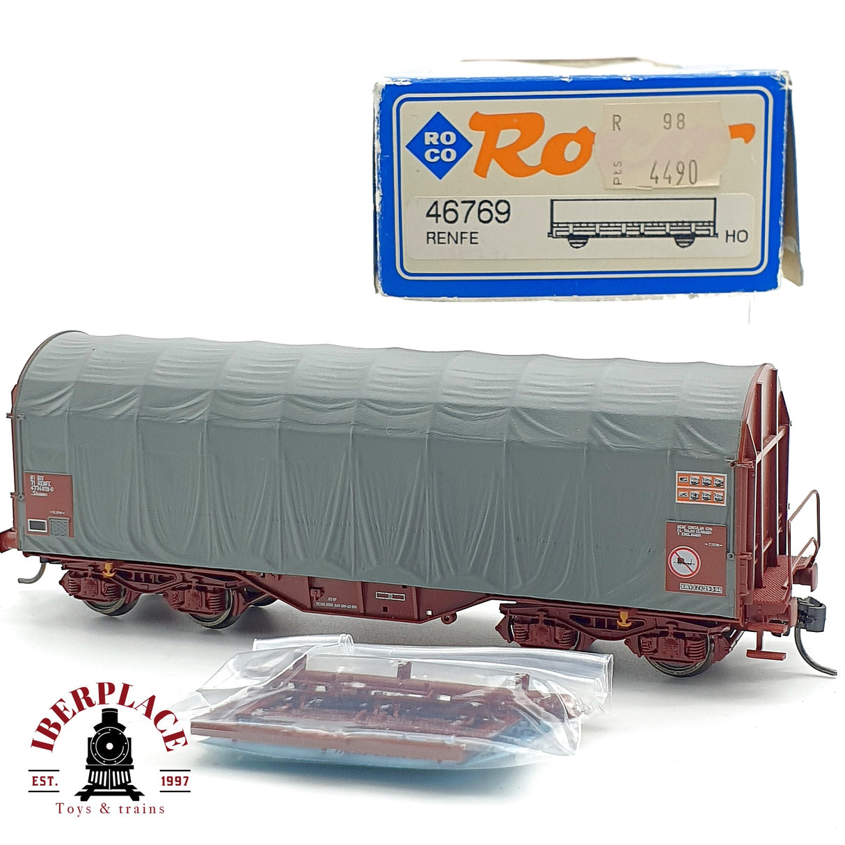 ♻️ DC Roco 46769 vagón mercancía RENFE 4774019 H0 escala 1:87 2/2
