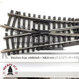 ♻️ Märklin 2263 2262 desvío eléctrico a la izquierda y derecha K H0 escala 1:87