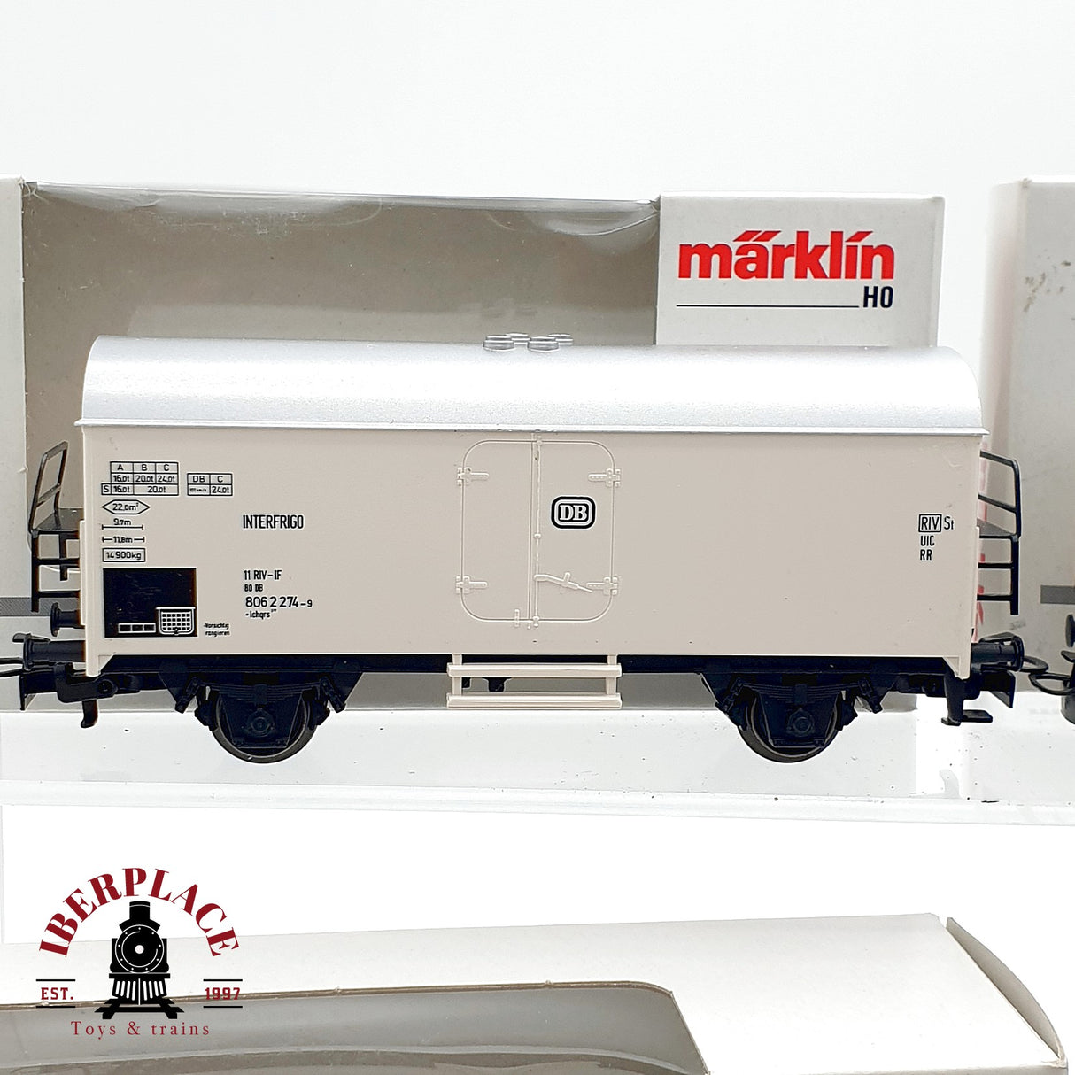 ♻️ 5x Märklin 4415 vagones mercancias Interfrigo DB 806 H0 escala 1:87