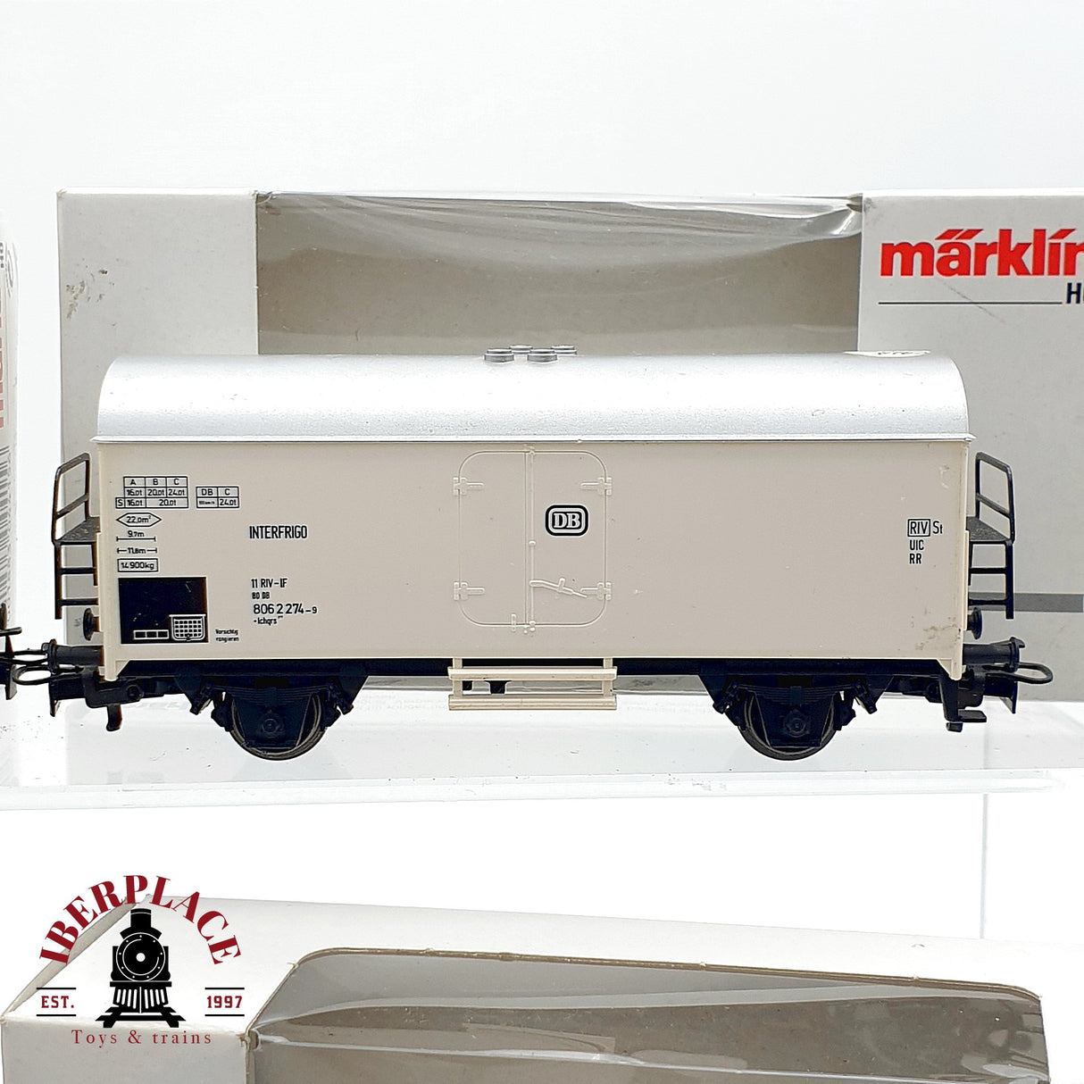 ♻️ 5x Märklin 4415 vagones mercancias Interfrigo DB 806 H0 escala 1:87