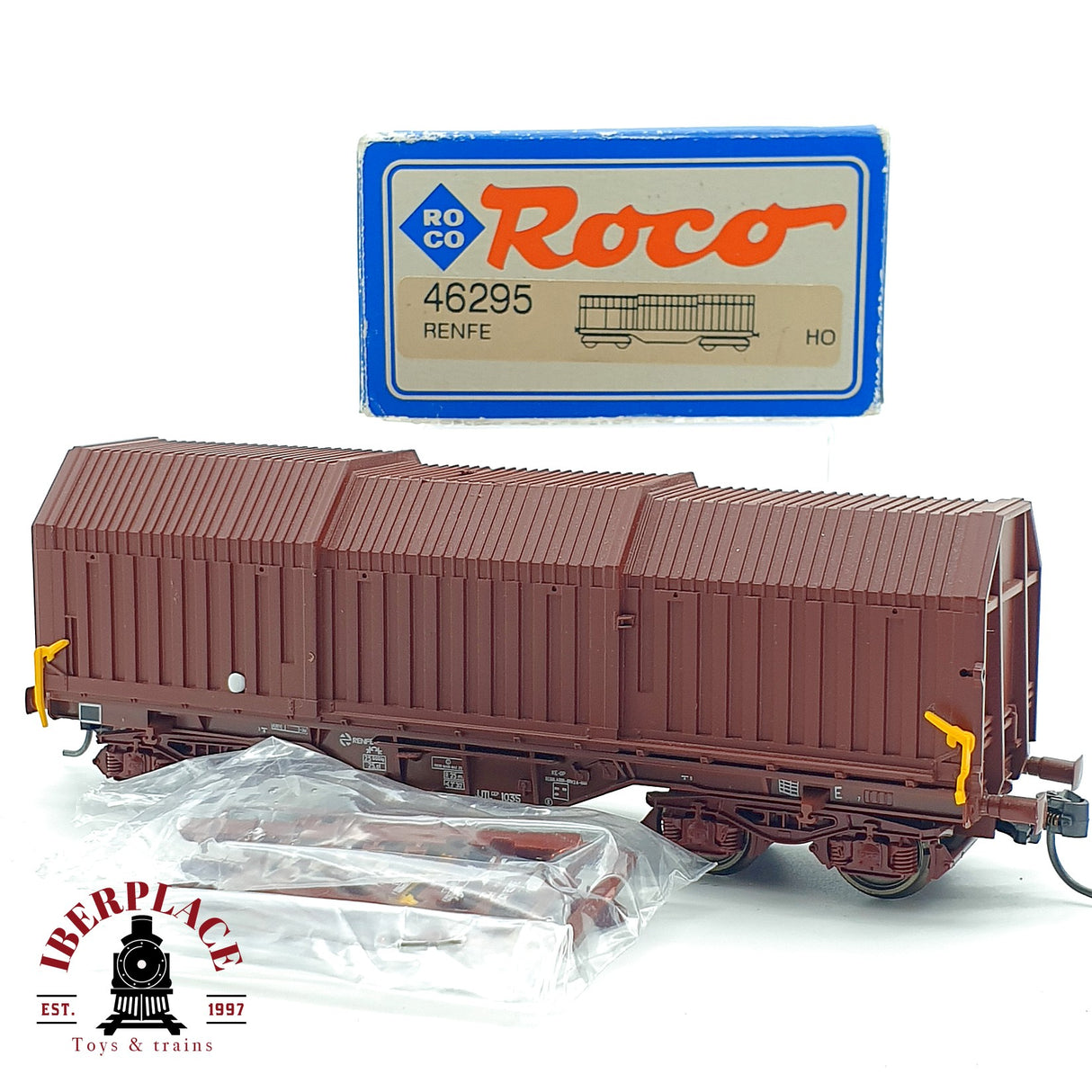 ♻️ DC Roco 46295 vagón telescópico RENFE 1035 H0 escala 1:87