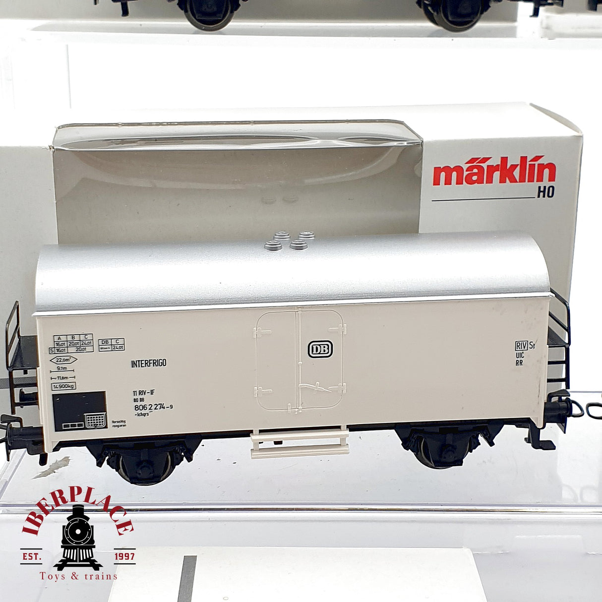 ♻️ 5x Märklin 4415 vagones mercancias Interfrigo DB H0 escala 1:87
