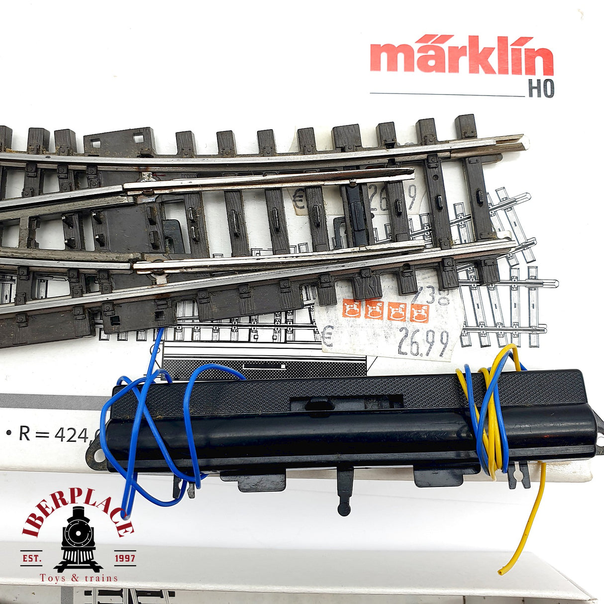 ♻️ Märklin 2263 2262 desvío eléctrico a la izquierda y derecha K H0 escala 1:87