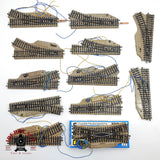 ♻️ 12x Märklin desvios izq y derecha, Travesia sistema M H0 escala 1:87